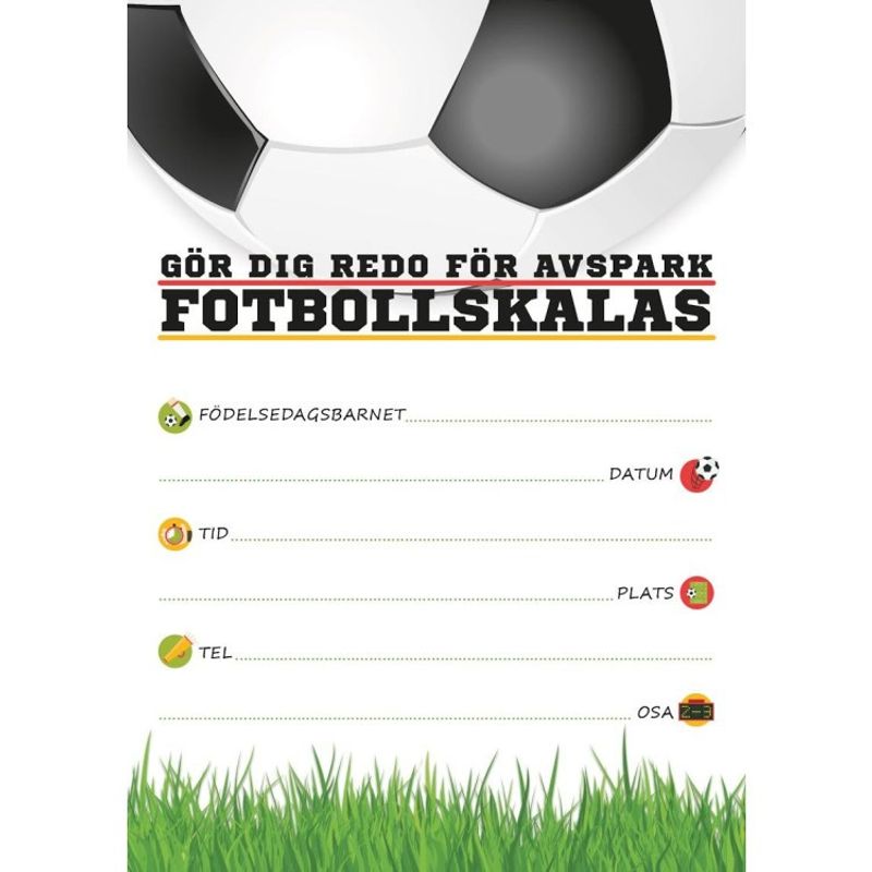 Inbjudningskort Fotbollskalas