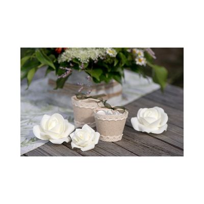 Dekoration Vita Rosor 9-pack