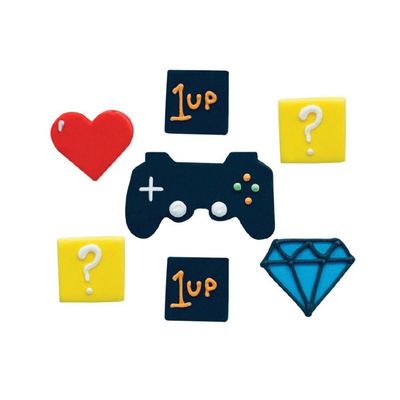 Sockerdekorationer till tårtan - Gaming Party