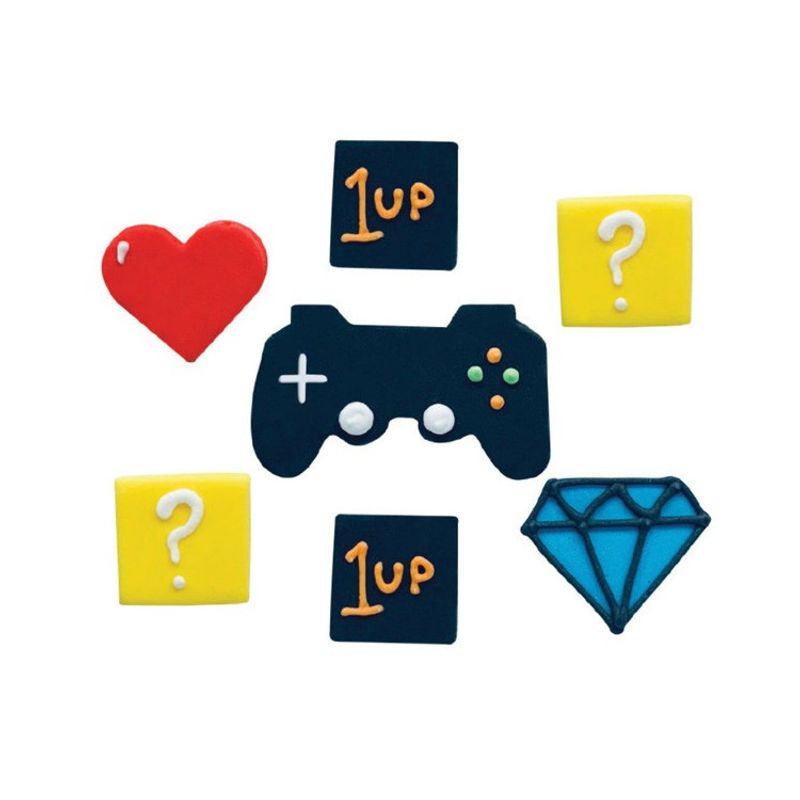 Sockerdekorationer till tårtan - Gaming Party