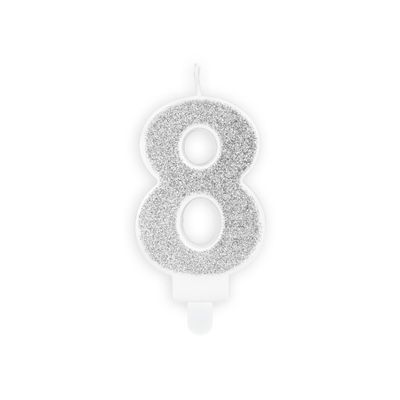Tårtljus 8 Silver