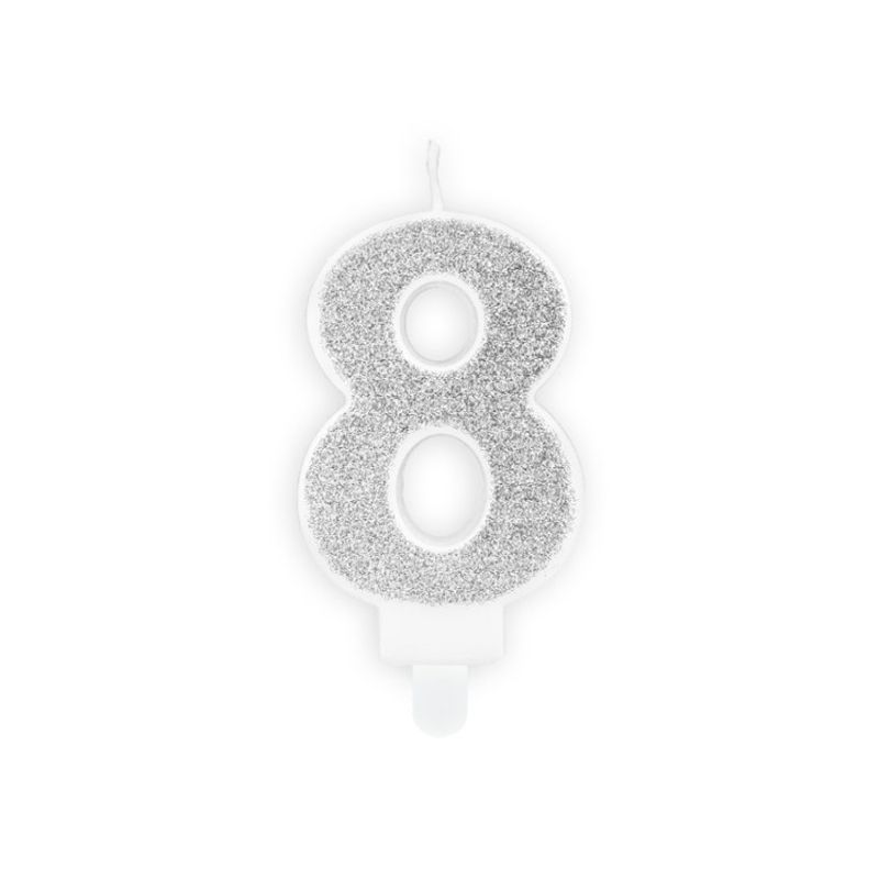 Tårtljus 8 Silver