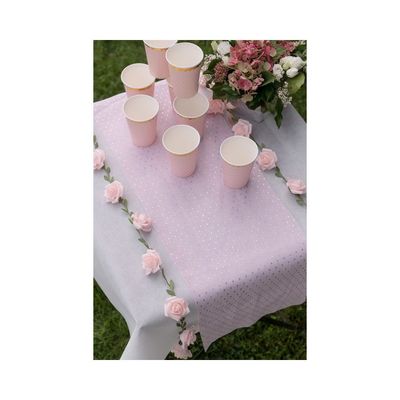 Girlang med rosa rosor