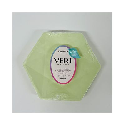 Assiett Grön Hexagon, Vert Decor