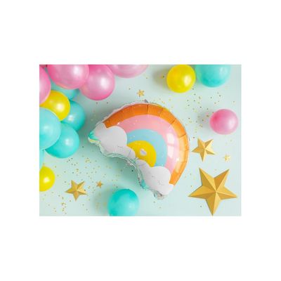 Folieballong Regnbåge Pastell