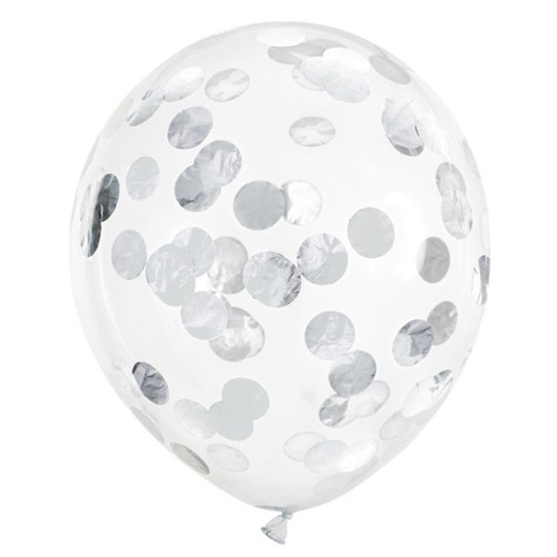 Konfettiballonger Silver