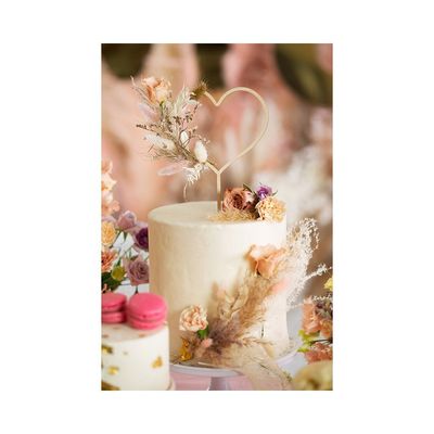 Cake Topper Hjärta - Trä