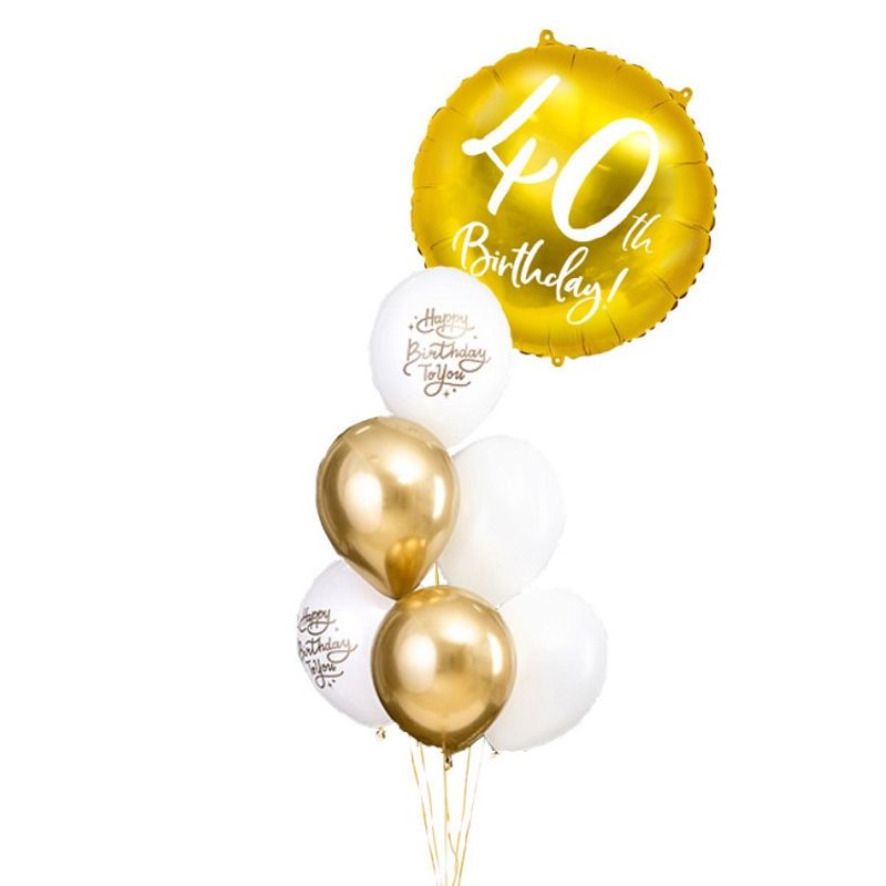 Ballongbukett Guld 40 år