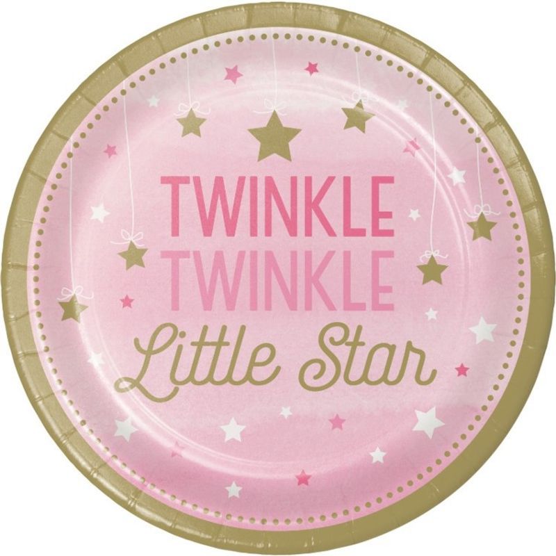 Little Pink Star Papperstallrikar