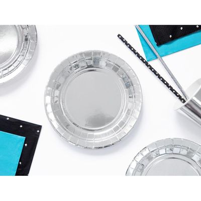 Pappersassietter Högblank Silver
