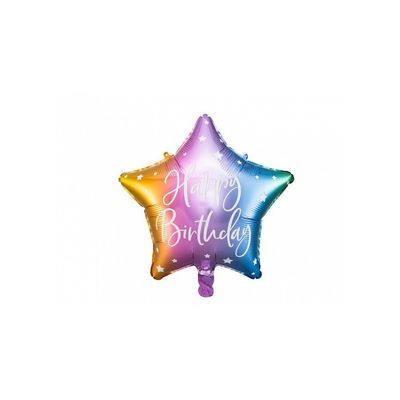 Folieballong Happy Birthday Färgglad