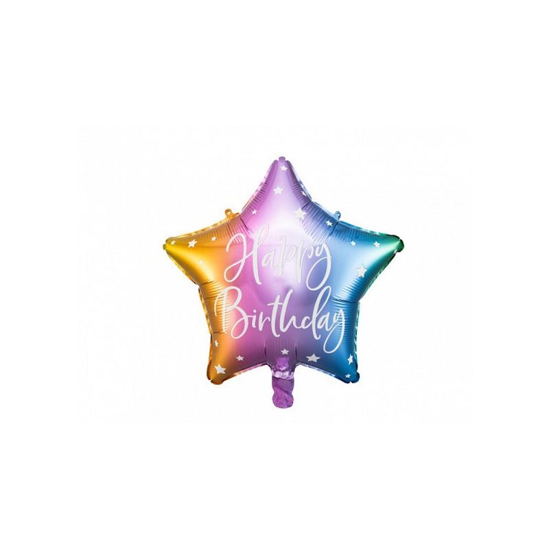 Folieballong Happy Birthday Färgglad