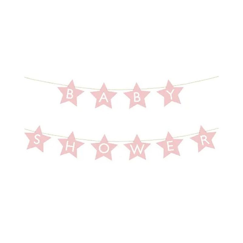 Girlang Babyshower Ljusrosa