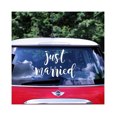 Bildekal "Just Married"