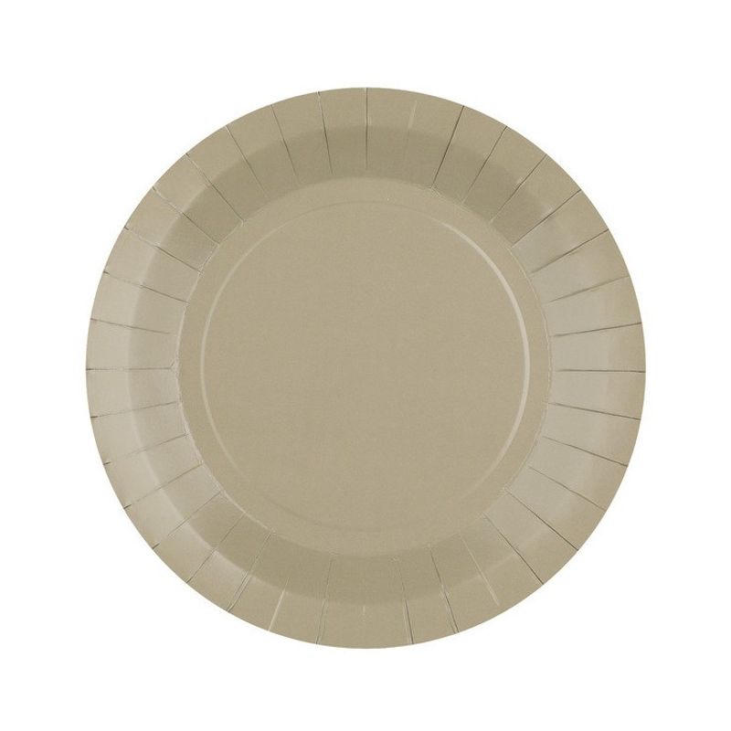 Papperstallrikar Taupe / Beige