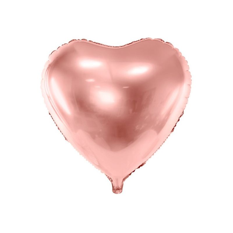 Folieballong Hjärta Roséguld