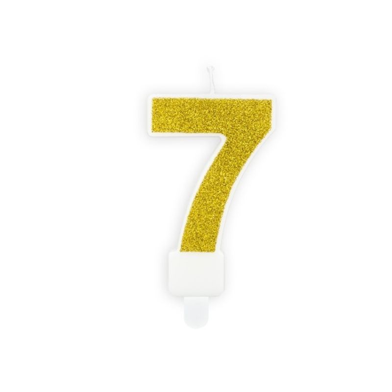 Tårtljus 7 Guld