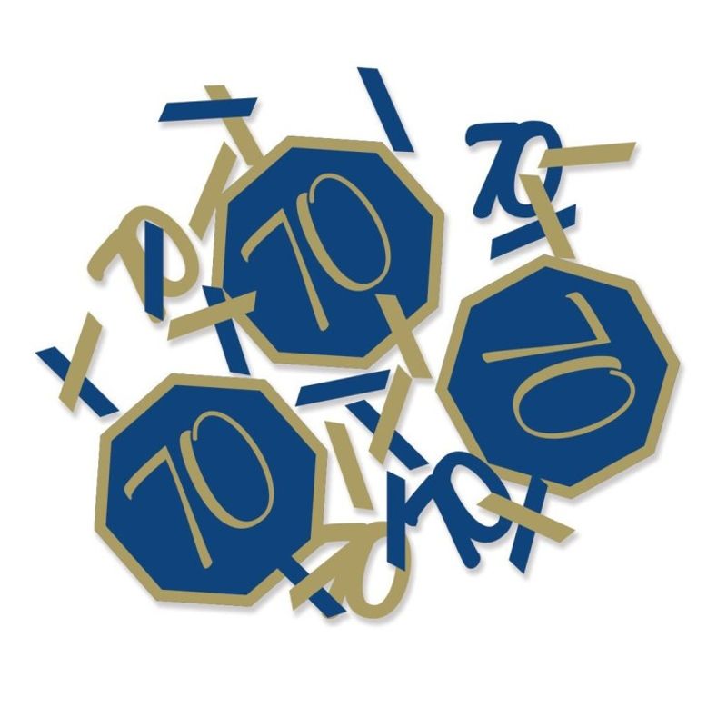 Konfetti 70 år Marinblå & Guld