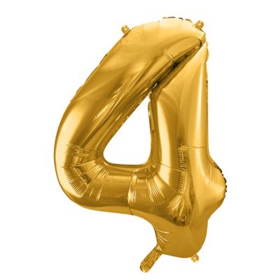 Sifferballonger Guld, 86 cm