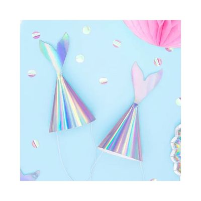 Partyhattar Mermaid, Sjöjungfru 6-pack
