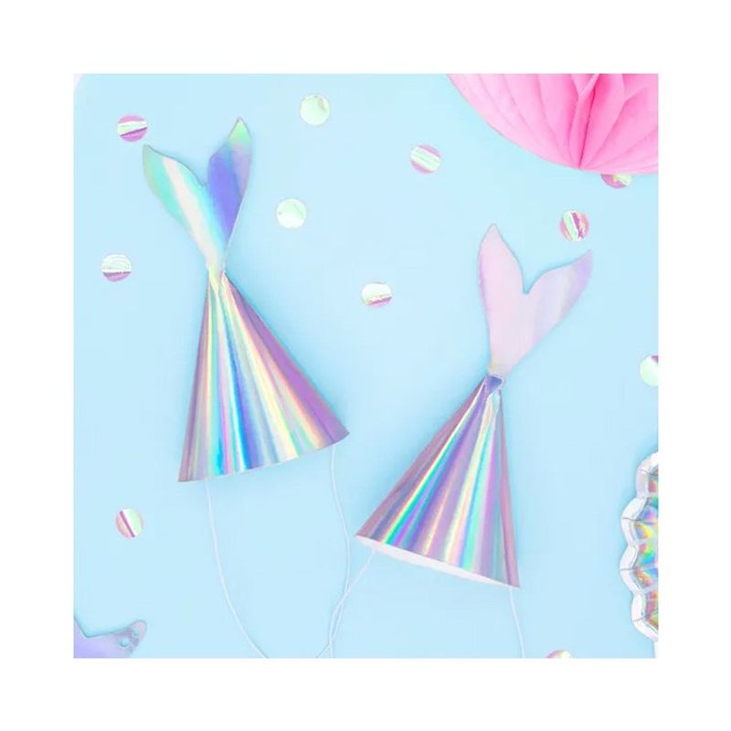 Partyhattar Mermaid, Sjöjungfru 6-pack