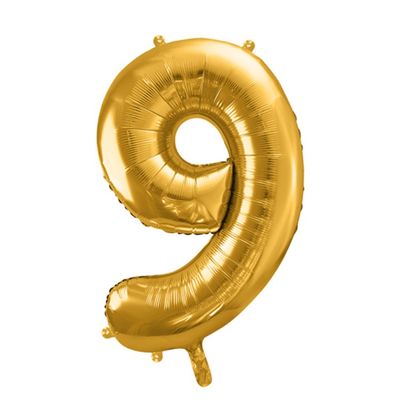 Sifferballonger Guld, 86 cm