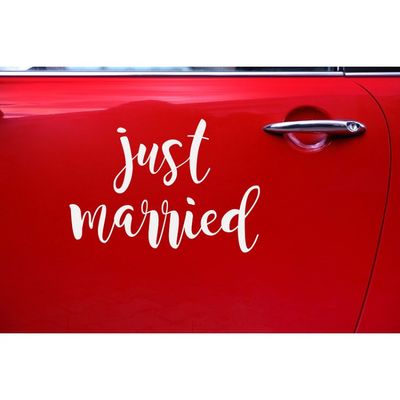 Bildekal "Just Married"