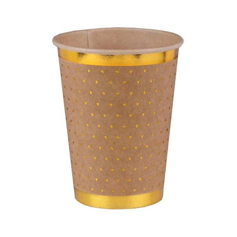 Pappersmugg Natur & Guld