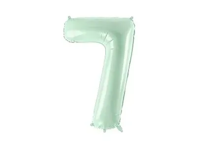 Sifferballong 0-9, pastellfärgad grön 72cm