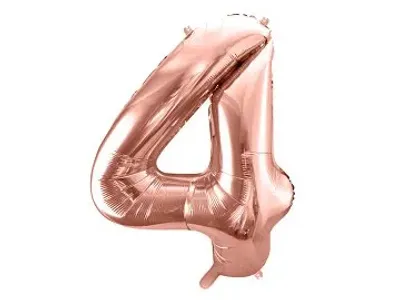Sifferballong 0-9, roséguld 86cm