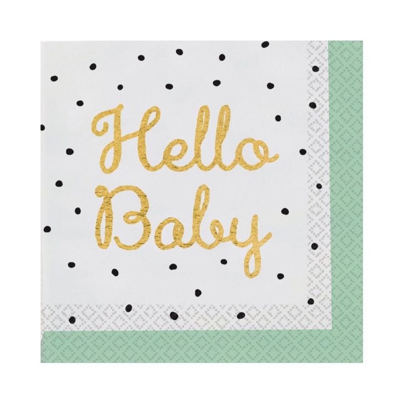 Servetter Hello Baby 16-pack