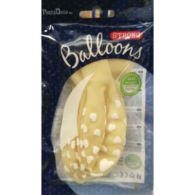 Ballonger med hjärtan vit