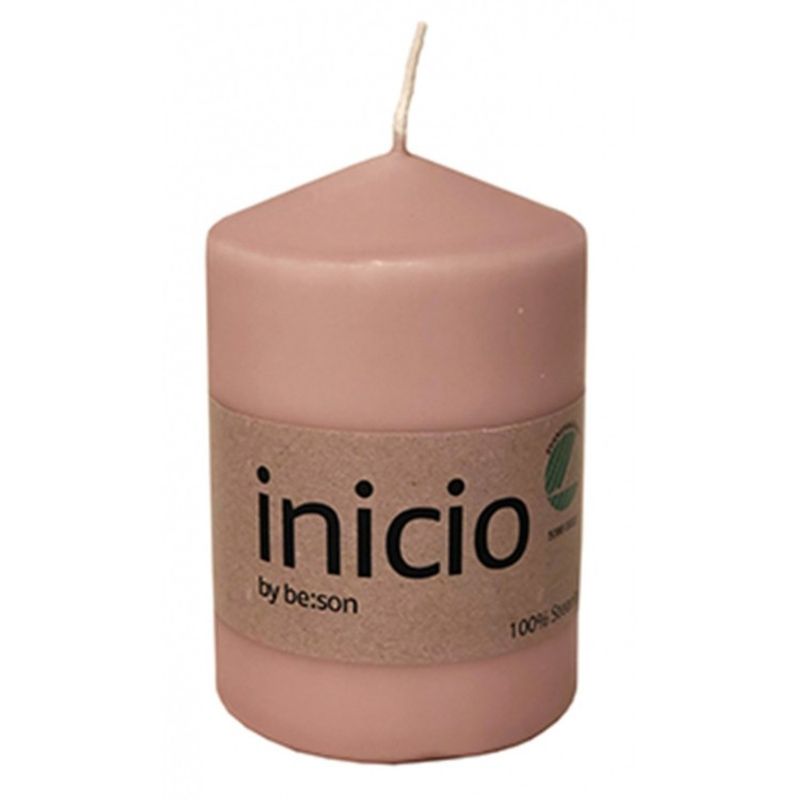 Blockljus Soft Rosa