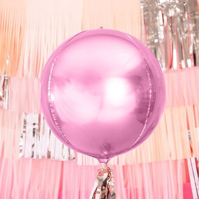 Rund Folieballong Rosa