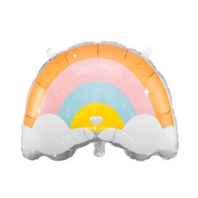 Folieballong Regnbåge Pastell