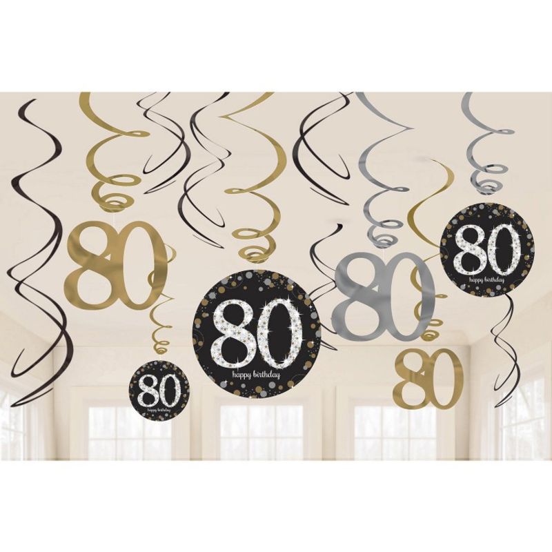 Swirl Dekoration 80 år