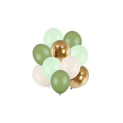 Ballongbukett grön/guld