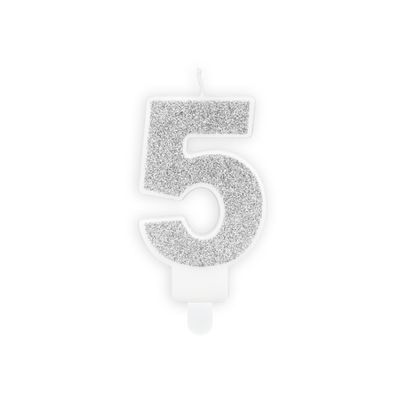 Tårtljus 5 Silver