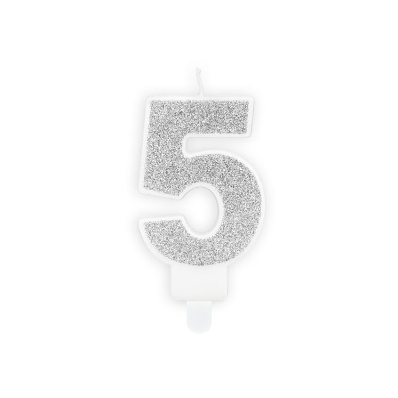 Tårtljus 5 Silver