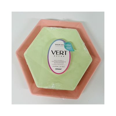 Tallrikar Aprikos Hexagon, Vert Decor