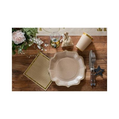 Pappersmugg Natur & Guld