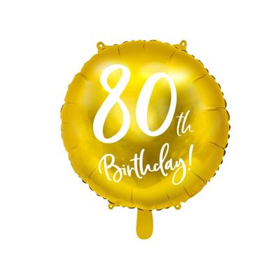 Folieballong Guld 80 år