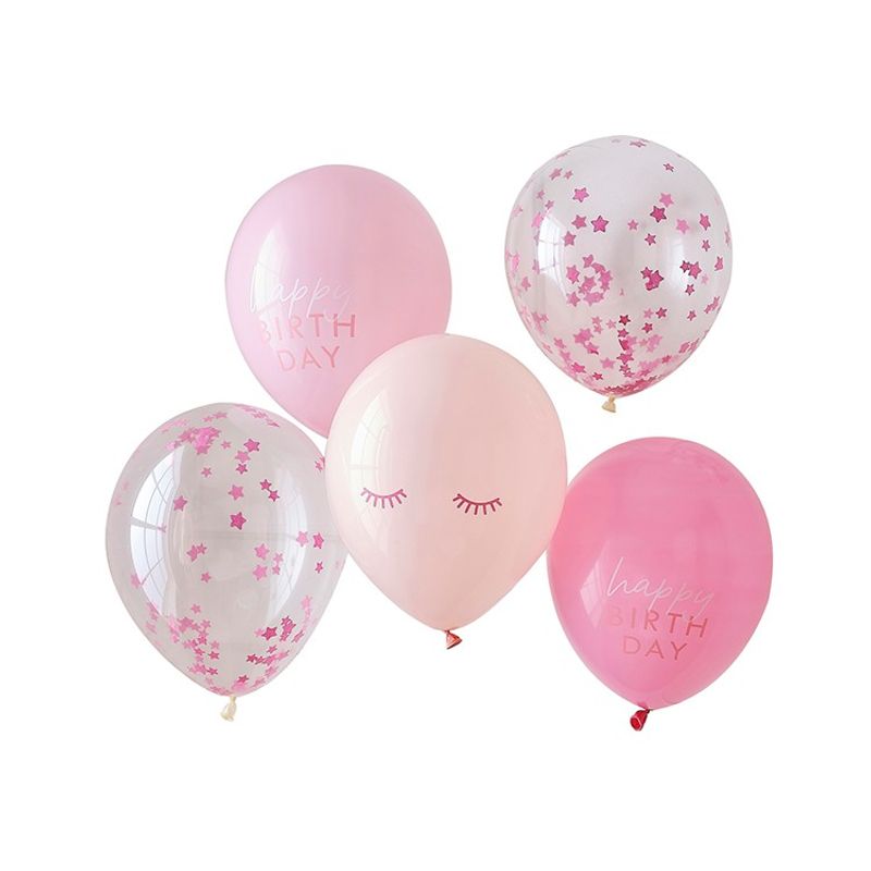 Ballongbukett Rosa