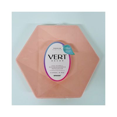 Tallrikar Aprikos Hexagon, Vert Decor
