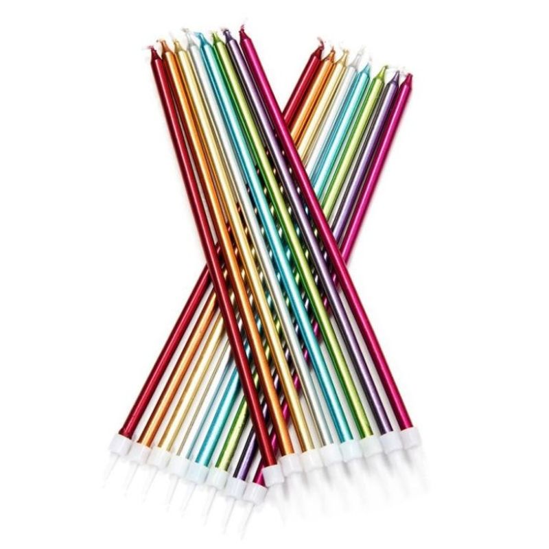 Långa Tårtljus Rainbow