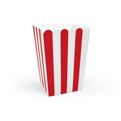 Popcornbägare Röd & Vit