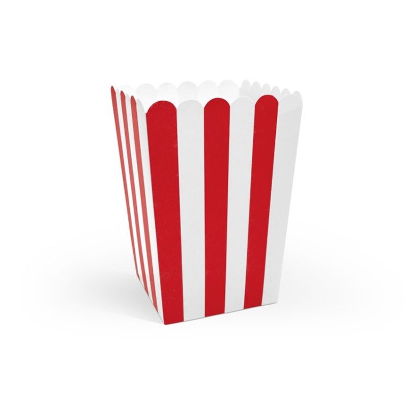 Popcornbägare Röd & Vit