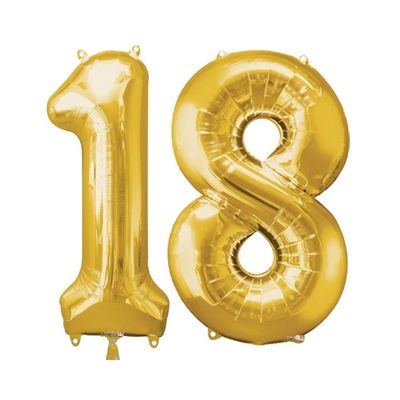Ballongkit guld 18 år