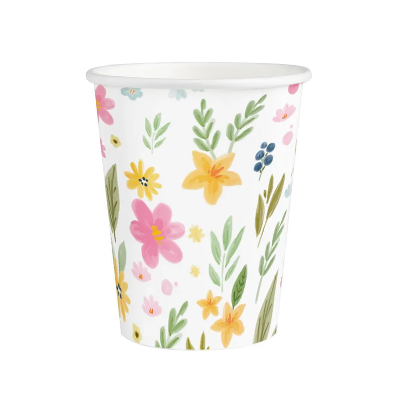 Pappmugg blommor, 6-pack