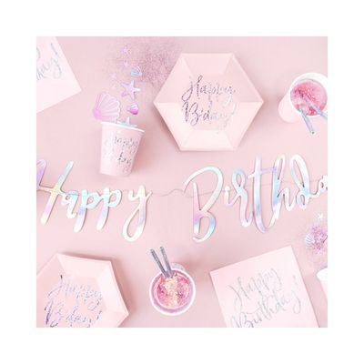 Pappersmuggar Rosa Happy Birthday